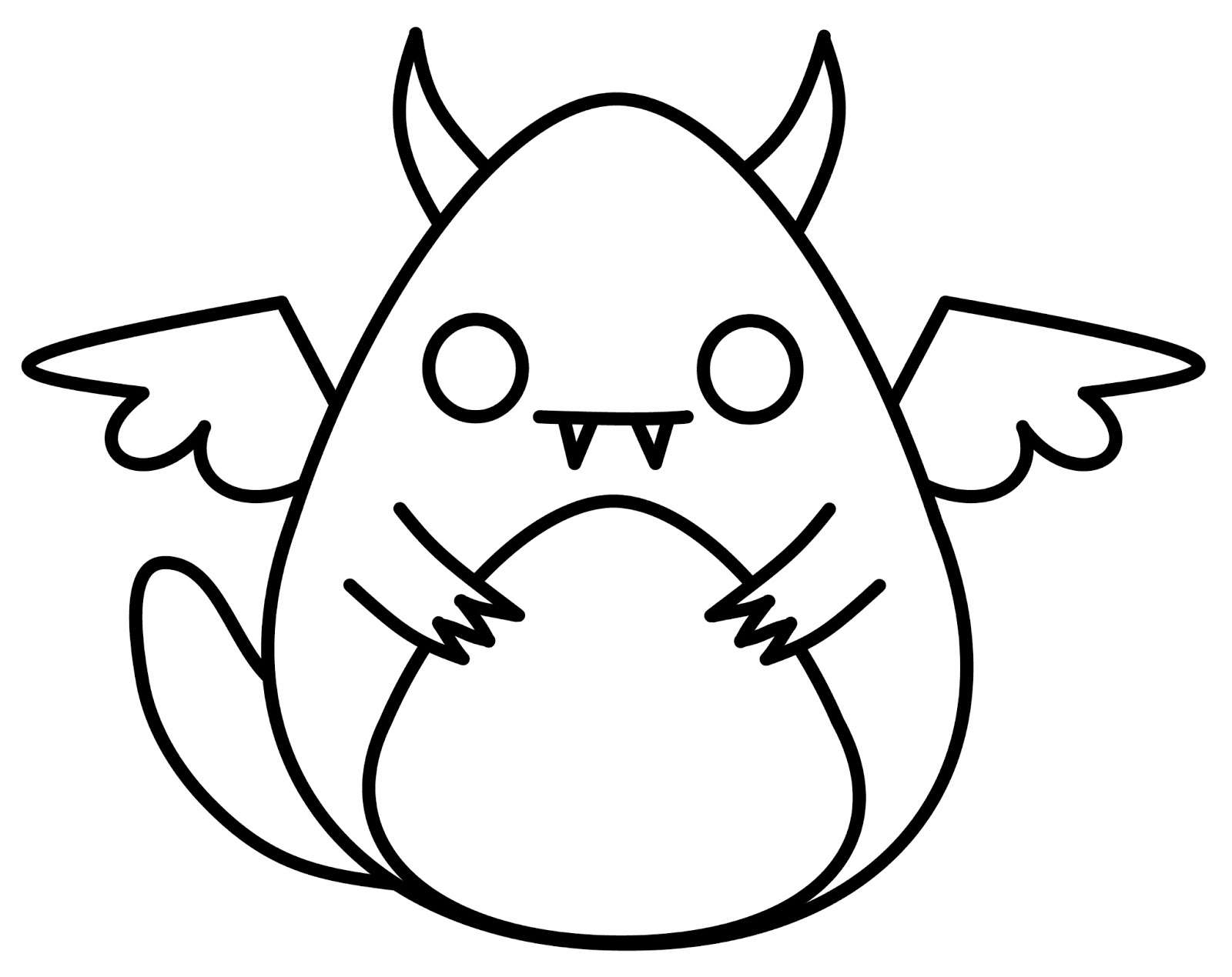 1600x1270 Drawing Of A Monster Easy Monster Drawings Draw A 007 Coloring