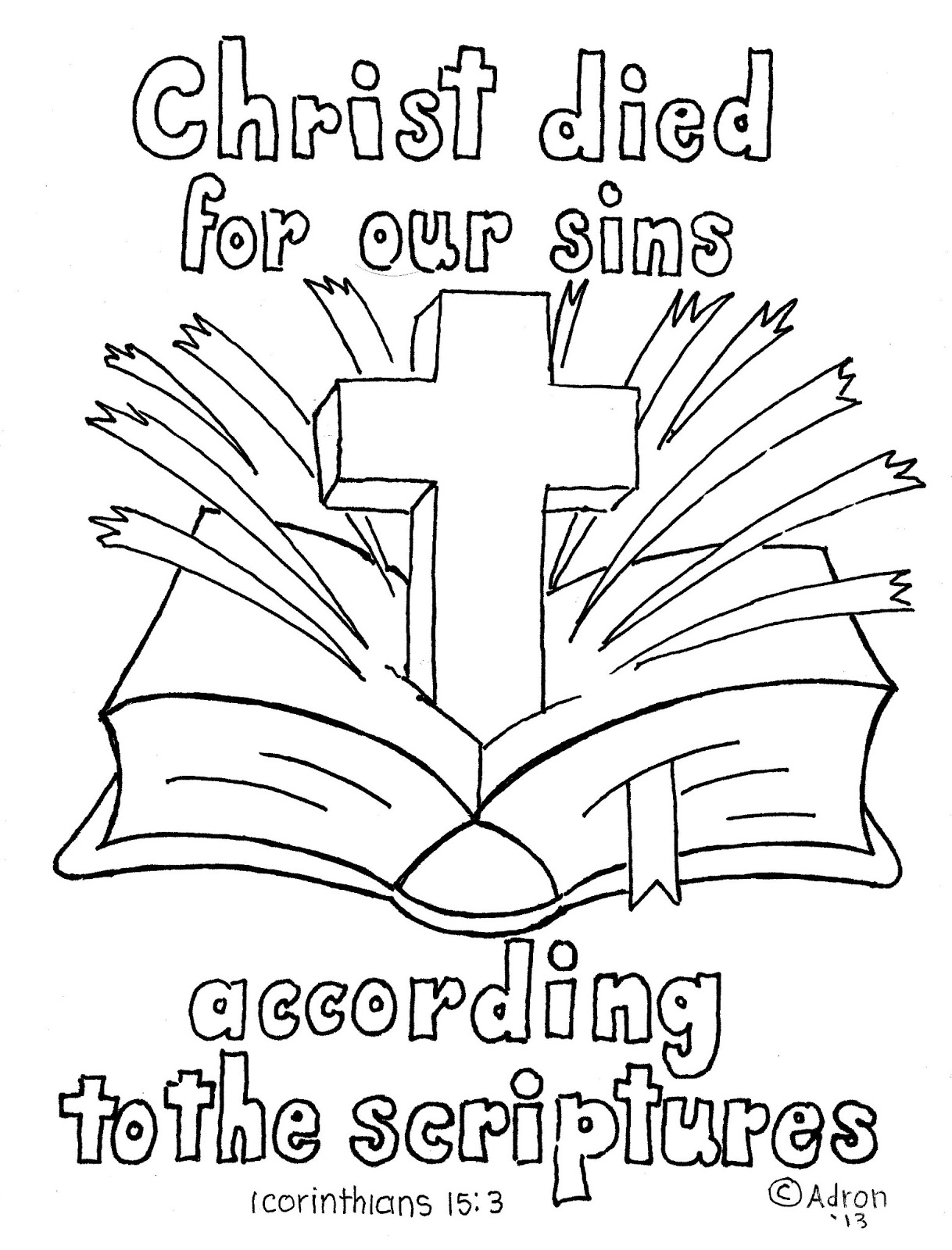 1218x1600 1 Corinthians 153 4, Bible Verse Print And Color Page 1 Cor 15