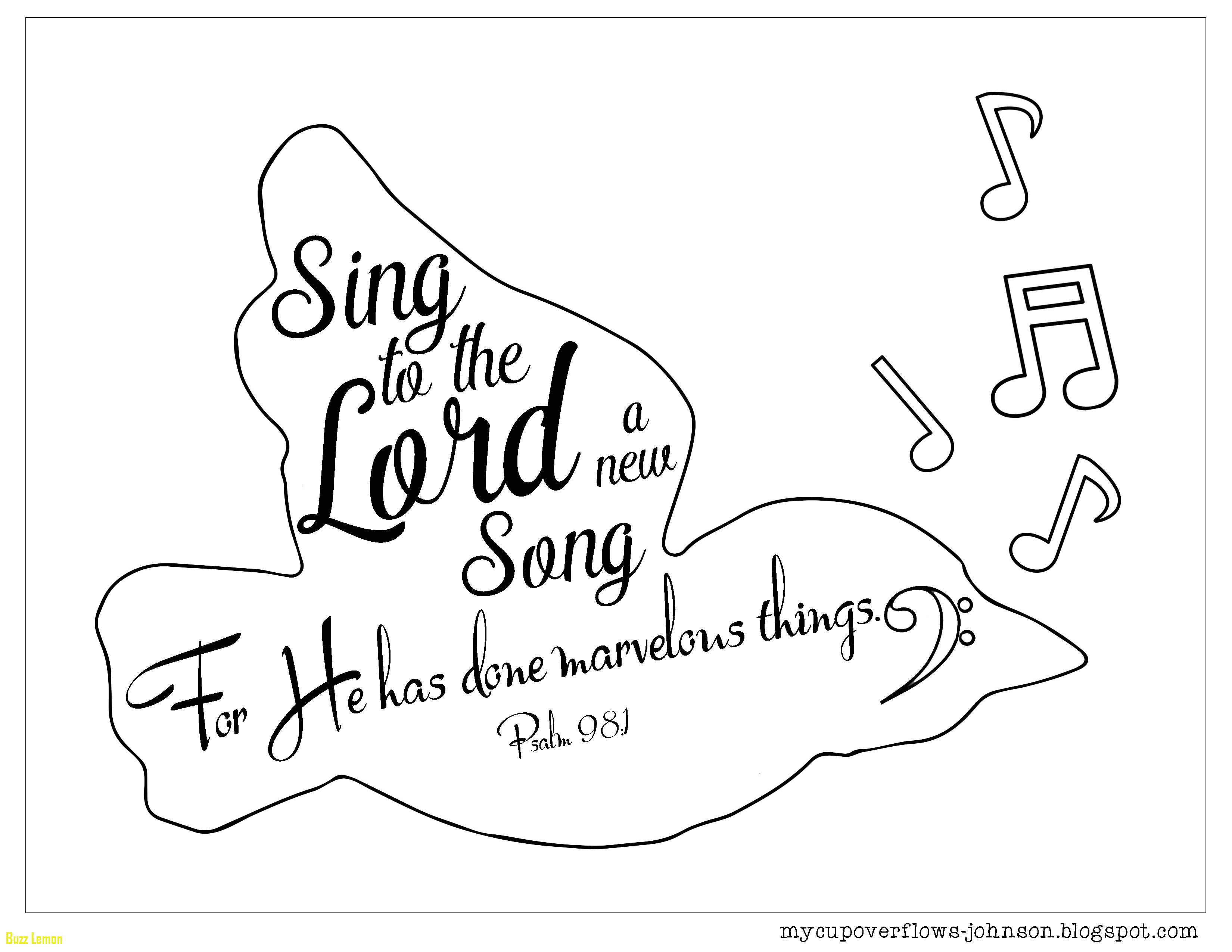 3300x2550 Psalm 98 Coloring Page Beautiful Sing To The Lord A New Song Psalm