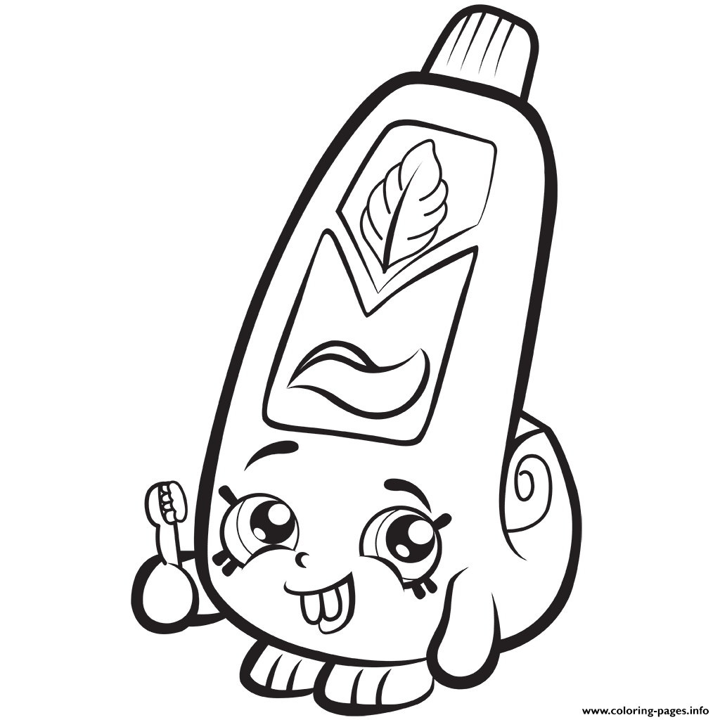 1024x1024 Cartoon Toothpaste Shopkins Season 1 Coloring Pages Printable