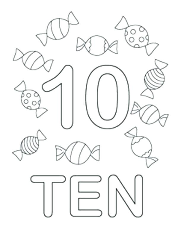 600x807 Number 10 Coloring Page Number One Coloring Page Number 1 Dad