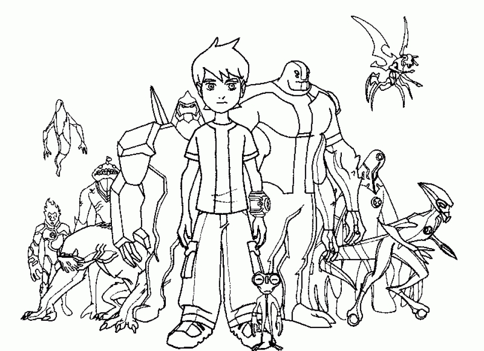 960x696 Ben 10 Coloring Pages Fair Great Ben Ten Coloring Pages 27
