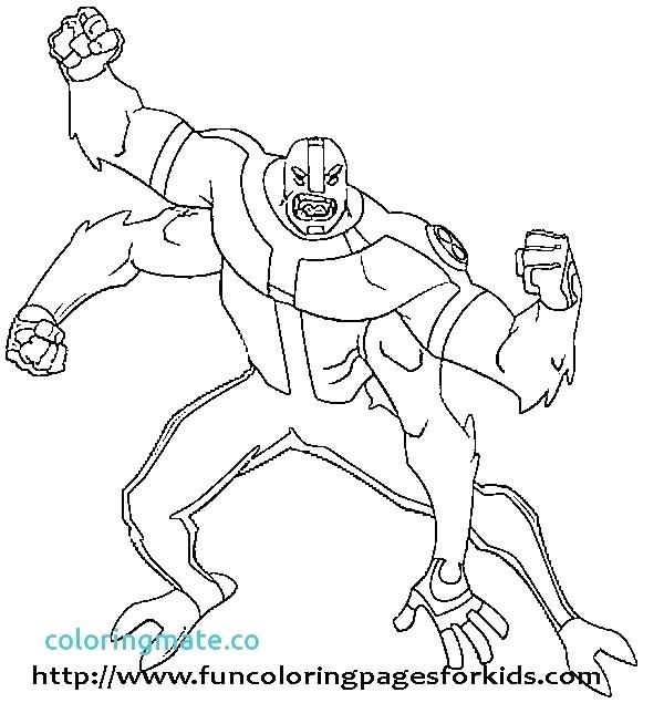 600x635 Ben10 Coloring Coloring Pages Alien Coloring Page Pages Intended