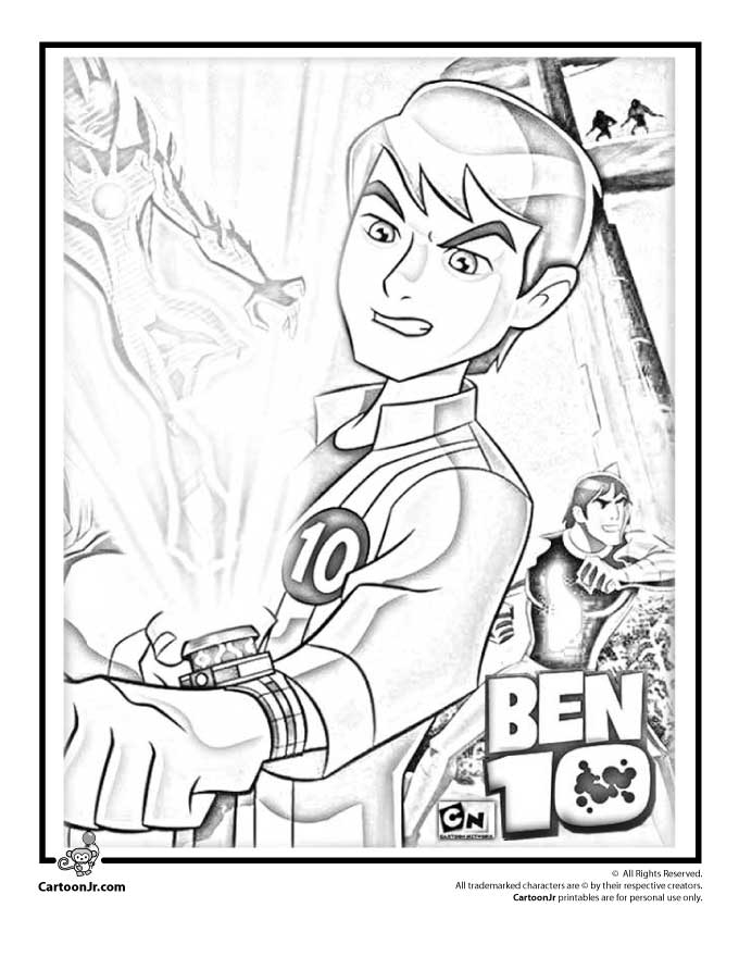 680x880 Ben 10 Coloring Pages Ben 10 And Watch Coloring Page Cartoon Jr