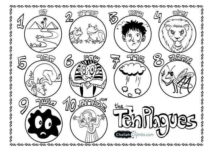 736x520 Coloring Page. 10 Plagues