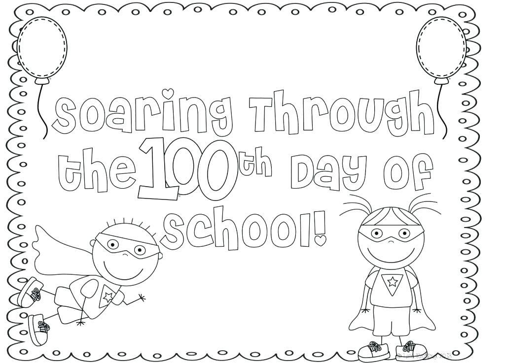 1024x737 100 Day Coloring Pages Day Coloring Pages Day Of School Coloring