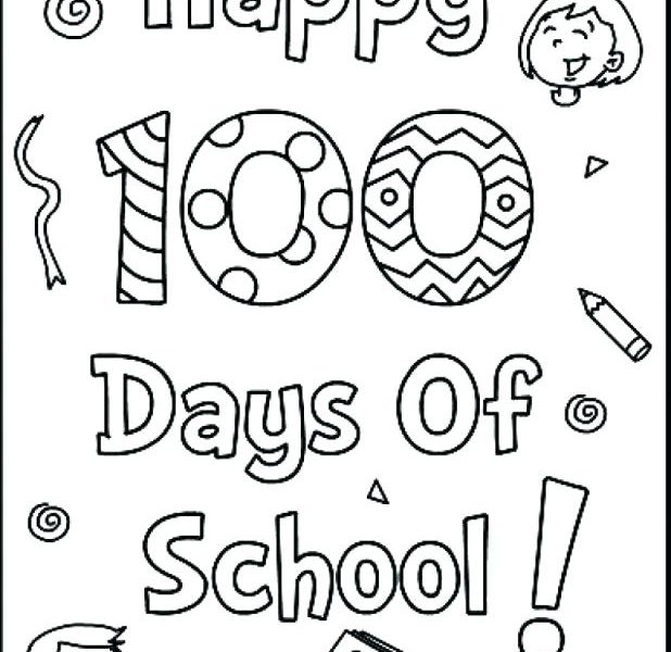 618x600 100 Day Coloring Sheets 100 Coloring Pages Days Of School Coloring