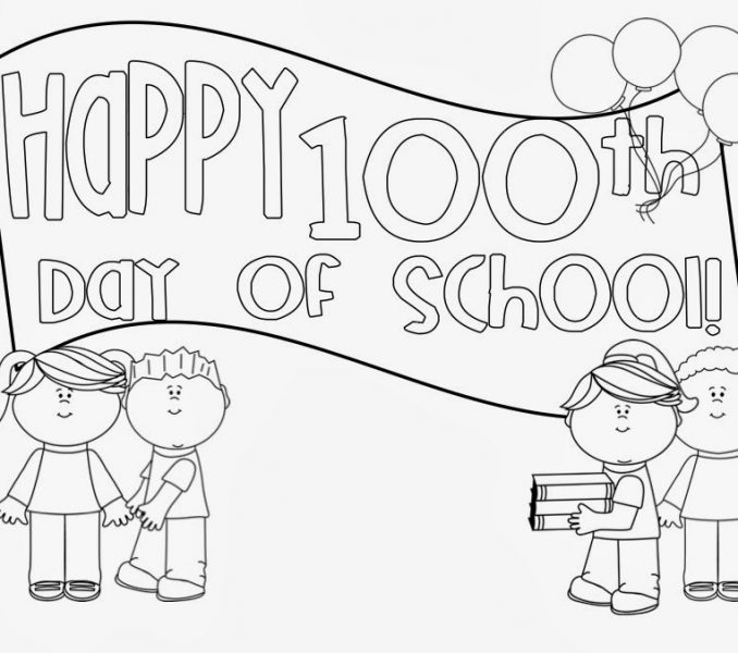 100th Day Of School Coloring Pages Free