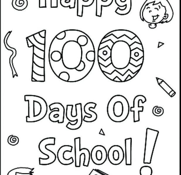 618x600 100 Days Of School Coloring Pages Free Elegant 100 Days School