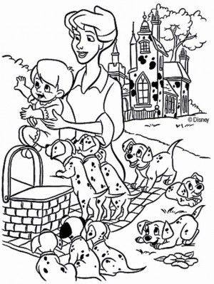300x399 Mejores 47 De 101 Dalmatians Coloring Pages En