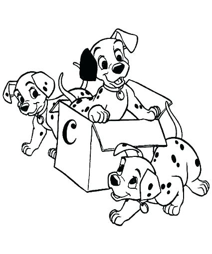 425x510 101 Dalmatians Puppies Coloring Pages