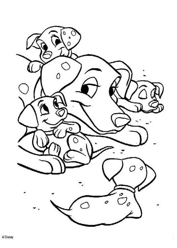 607x850 101 Dalmatians Coloring Pages