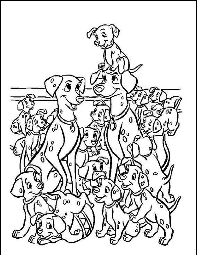818x1064 102 Dalmatians Coloring Page Coloring Pages And Printables