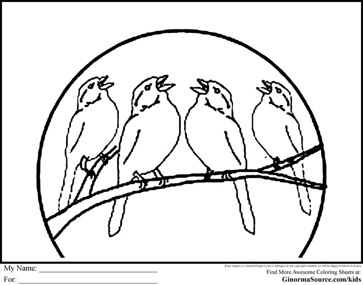 12 Days Of Christmas Coloring Pages