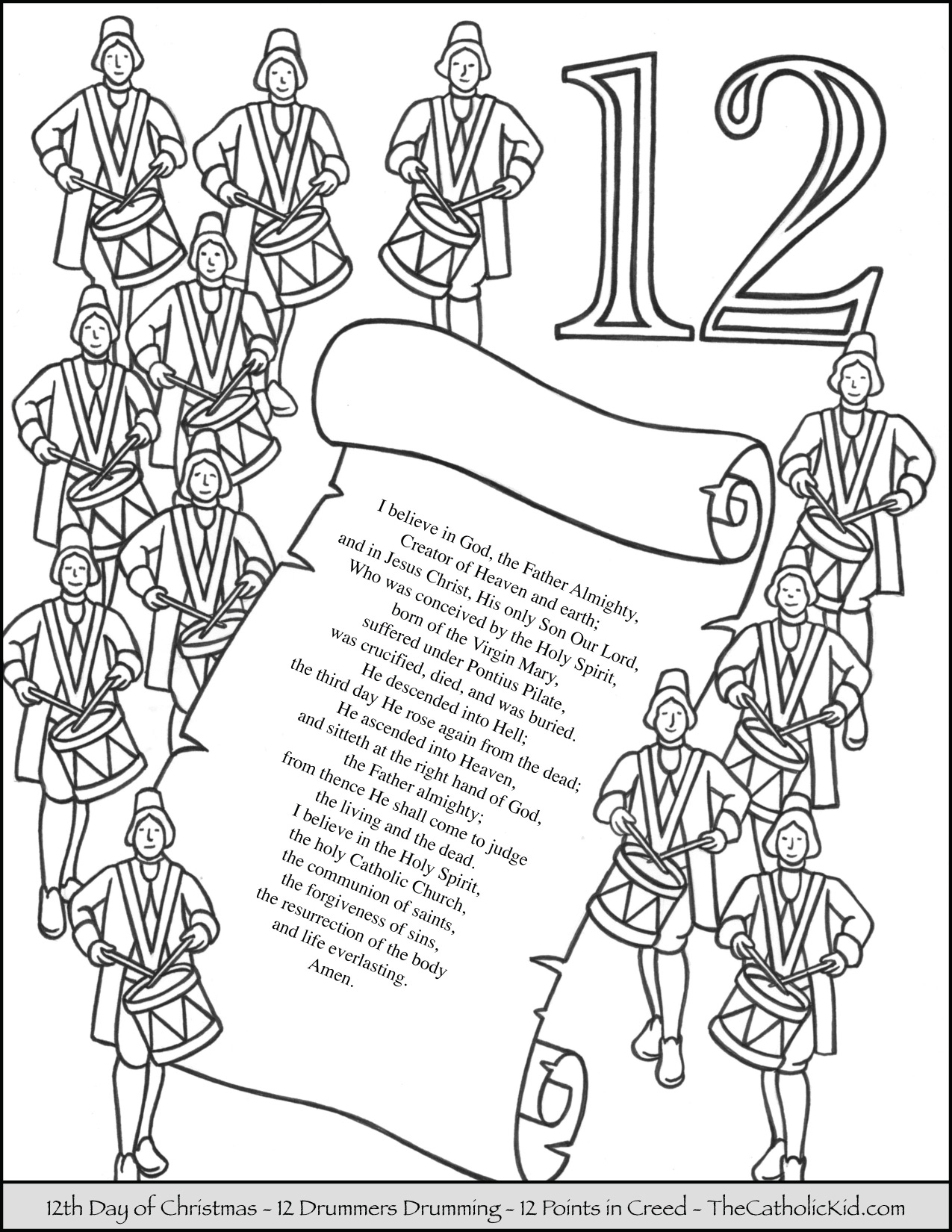 1275x1650 12 Days Of Christmas Coloring Pages