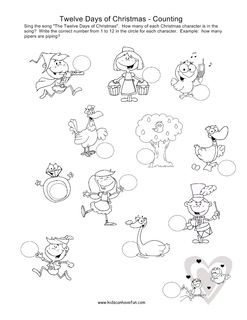 791x1024 The Twelve Days Of Christmas Activities, Sing Along Printables