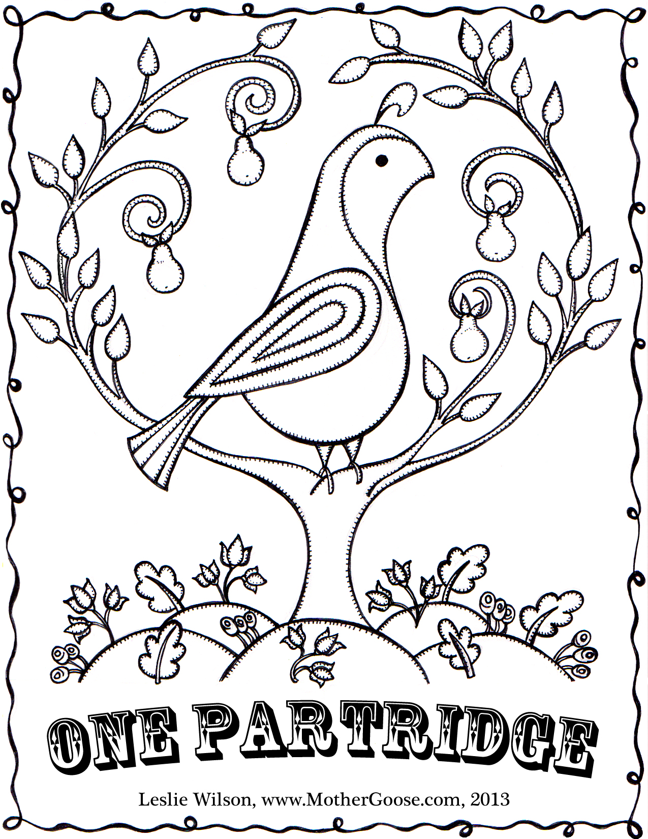 1275x1650 Free Twelve Days Of Christmas Coloring Pages For 12 Fleasondogs