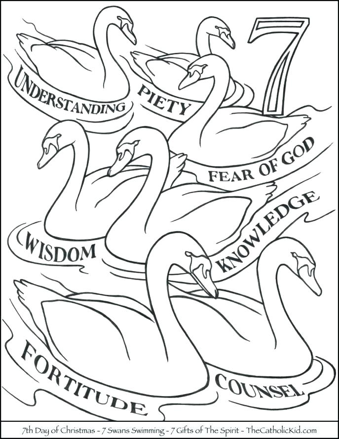687x889 12 Days Christmas Coloring Pages Medium Size Days