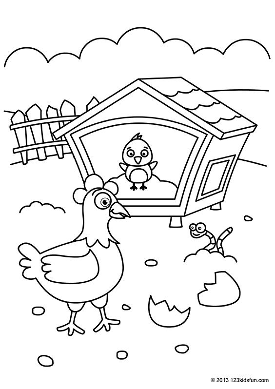 564x798 Free Animals Coloring Pages For Kids. Coloring Pages By 123 Kids