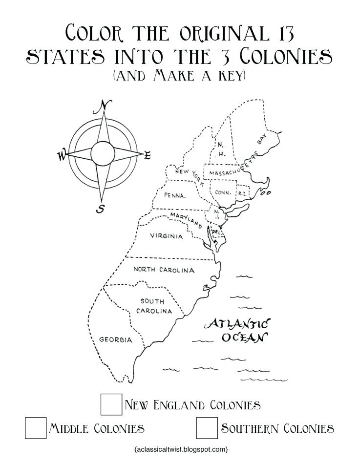 735x952 13 Colonies Coloring Pages Homeschooling With A Classical Twist
