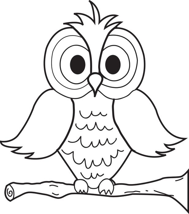 617x700 Elementary Coloring Pages Free Printable Cartoon Owl Coloring Page