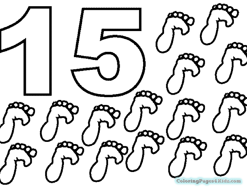 792x612 Number 15 Coloring Page Coloring Pages For Kids