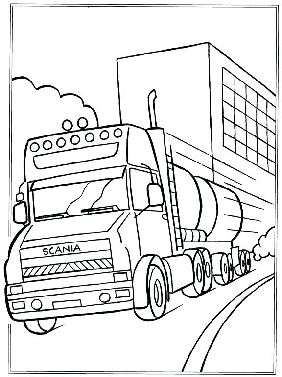 576x768 18 Wheeler Coloring Pages Coloring Pages Free 18 Wheeler Coloring