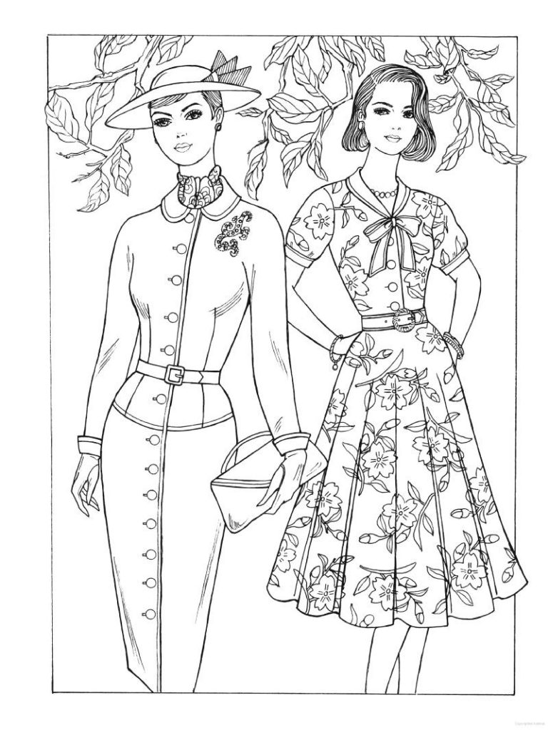 768x1024 Coloring Pages Fashion