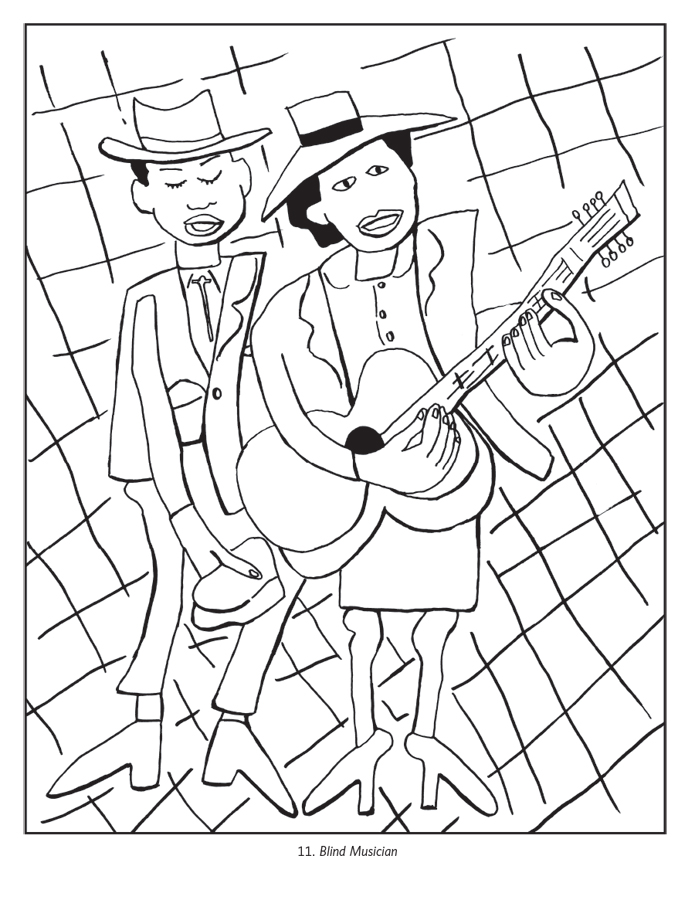 695x900 William H. Johnson Coloring Book