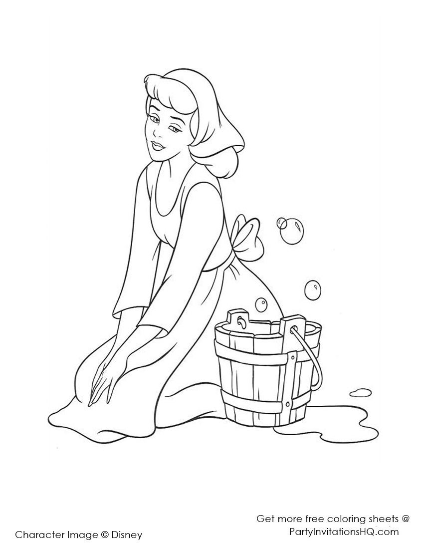 850x1100 Cinderella Mice Coloring Pages