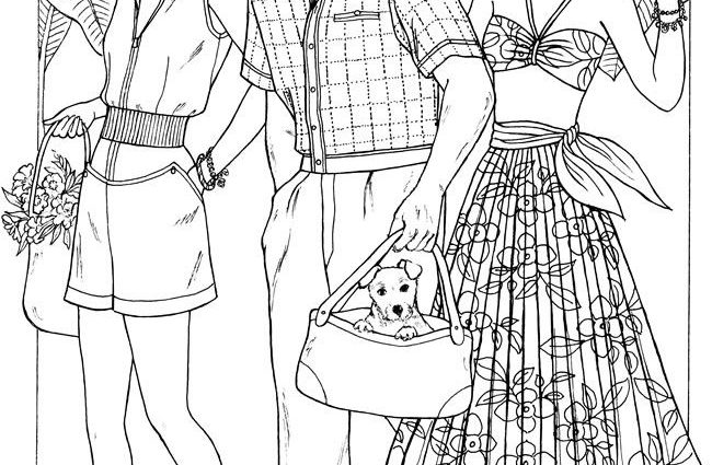 650x425 1950s Fashion Coloring Pages 35 Best Adult Coloring Pages Images