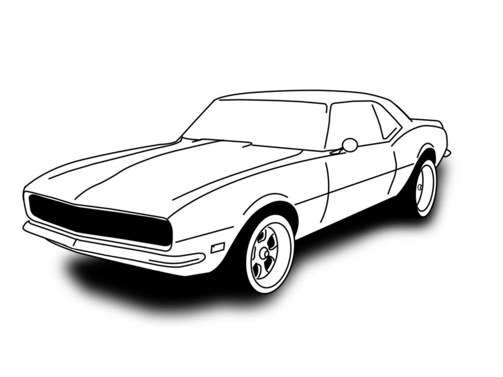 1024x768 67 Camaro Sketch