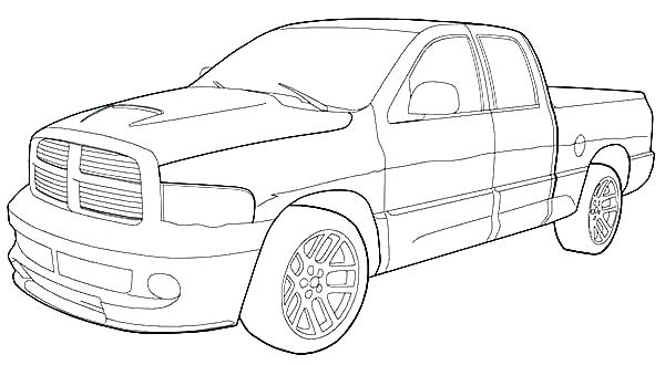 600x330 Pickup Truck Coloring Pages Plus Dodge Colouring Book 12038