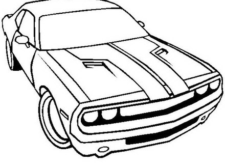 440x330 36 Dodge Challenger Coloring Pages, Dodge Challenger Coloring