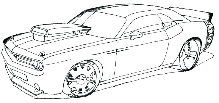 736x348 Dodge Challenger Coloring Pages Dodge Challenger Car Coloring