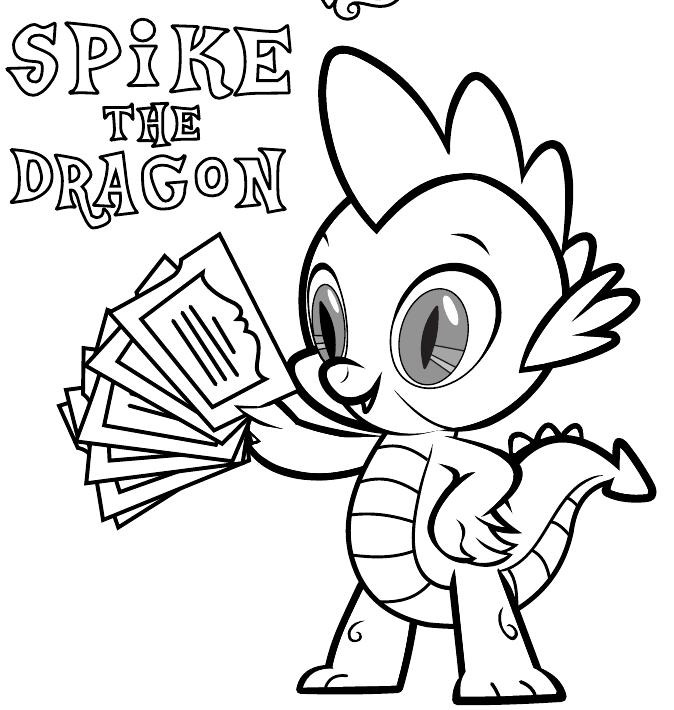 674x710 Spike The Dragon My Little Pony Coloring Pages Coloring Pages