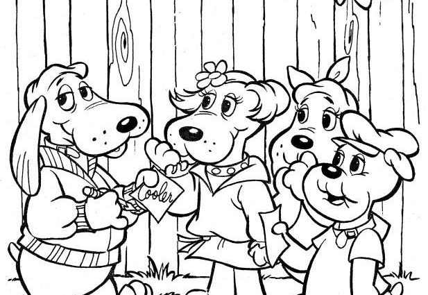 617x425 1980s Coloring Pages Poundpuppies 1980s Coloring Page Coloring