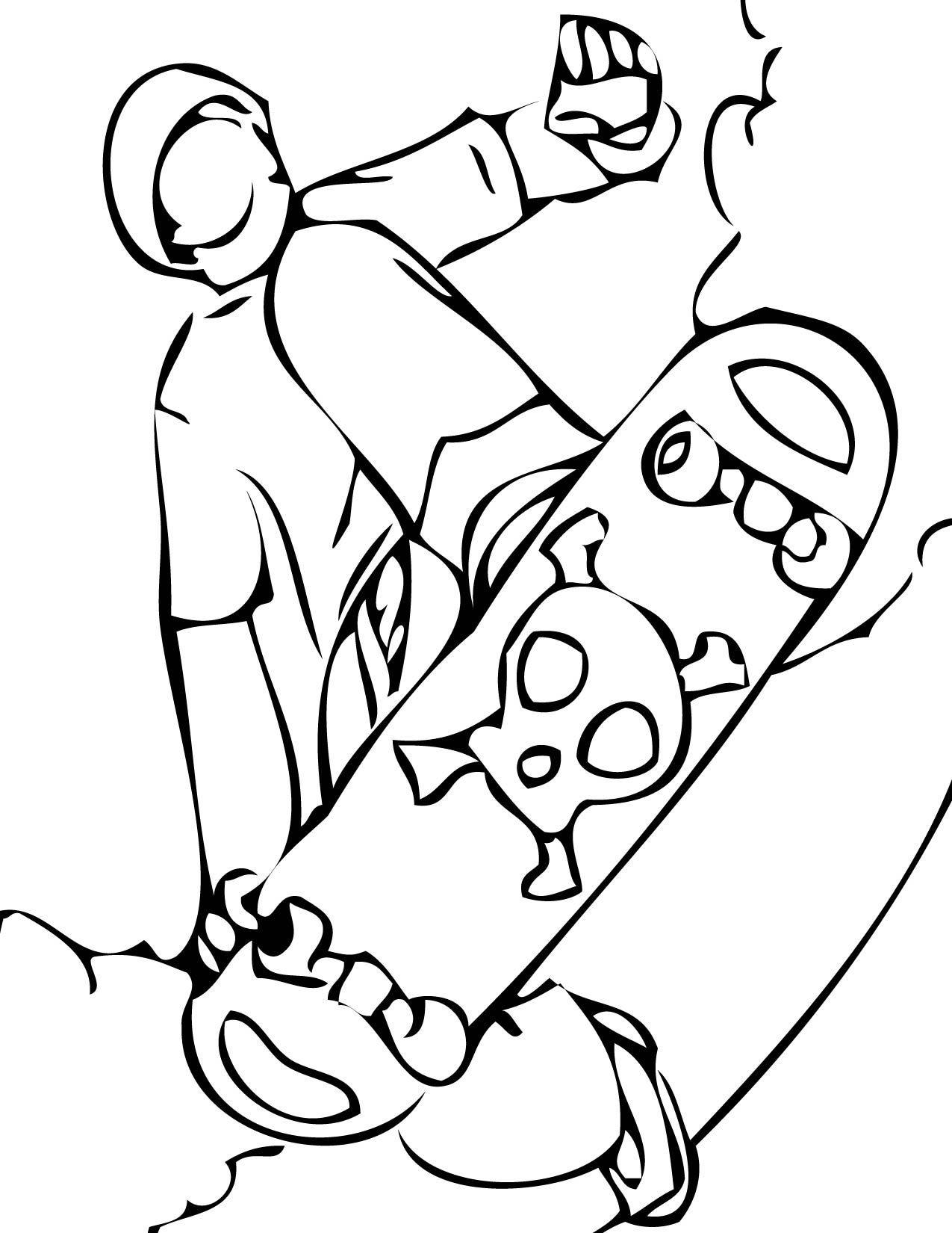 1275x1650 Coloring Pages To Print Skateboarding 2 Coloring Page Crafts