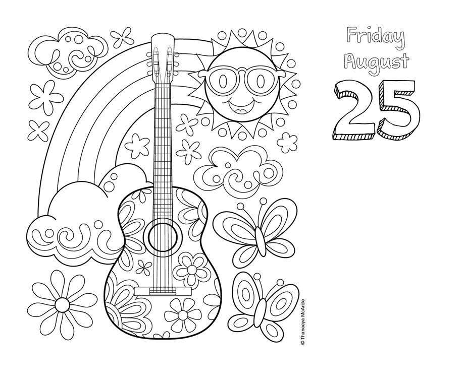 921x768 Posh Coloring 2017 Day To Day Calendar