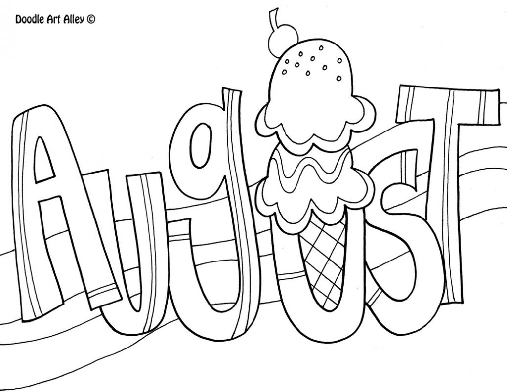 1026x793 August Coloring Pages 2018