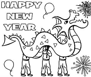 309x262 Happy New Year 2018 Coloring Page