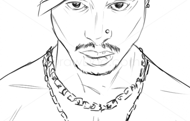 665x425 2pac Coloring Pages How To Draw Tupac Shakur Famous Singers Art