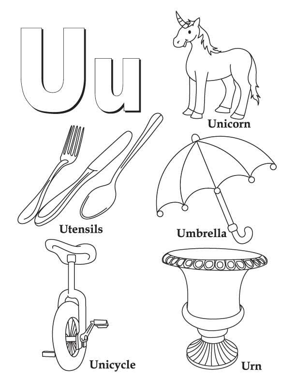 612x792 My A To Z Coloring Book Letter U Coloring Page (3) Coloring Book