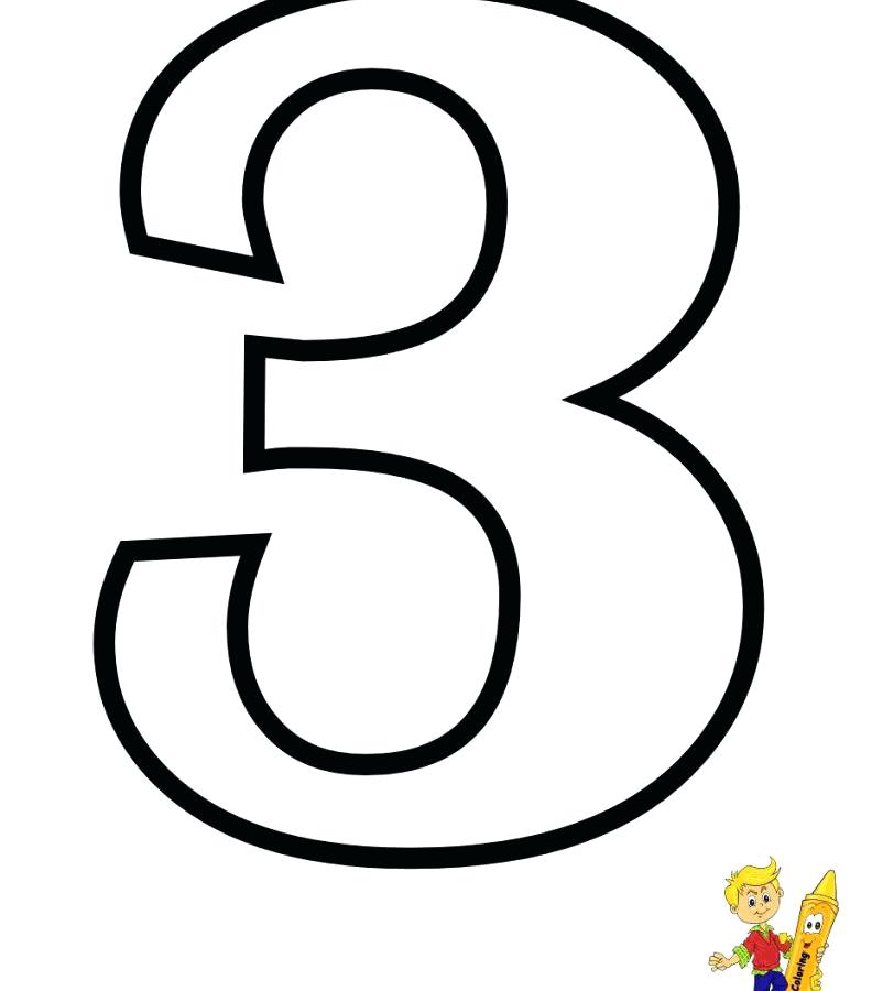 792x900 Number 3 Coloring Page Number 3 Coloring Page Easy For Kids
