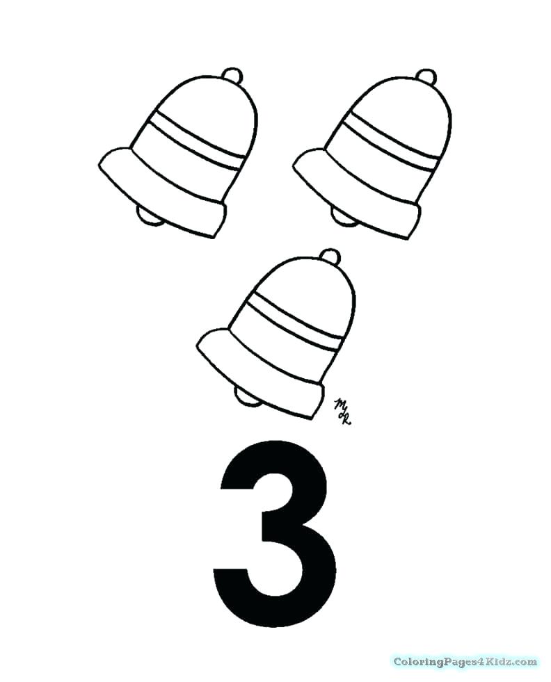 792x981 Number 3 Coloring Page Number Coloring Pages Packed With Basket
