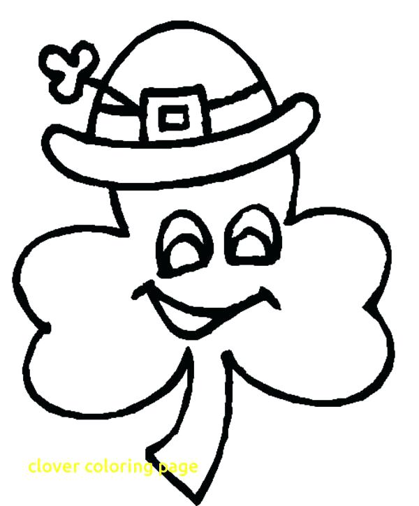 600x725 3 Leaf Clover Coloring Pages 4 Leaf Clover Coloring Page Clover
