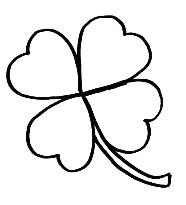 600x661 Clover Coloring Clover Coloring Page Clover Coloring Pages