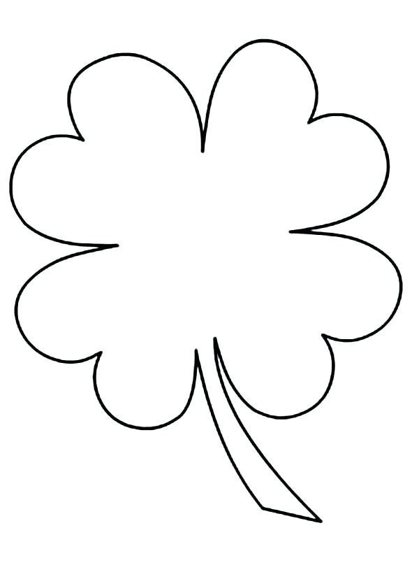 600x808 Clover Coloring Pages Shamrock Coloring Pages Free Coloring