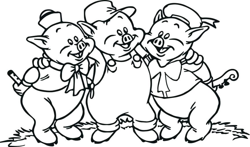 3 Little Pigs Coloring Page