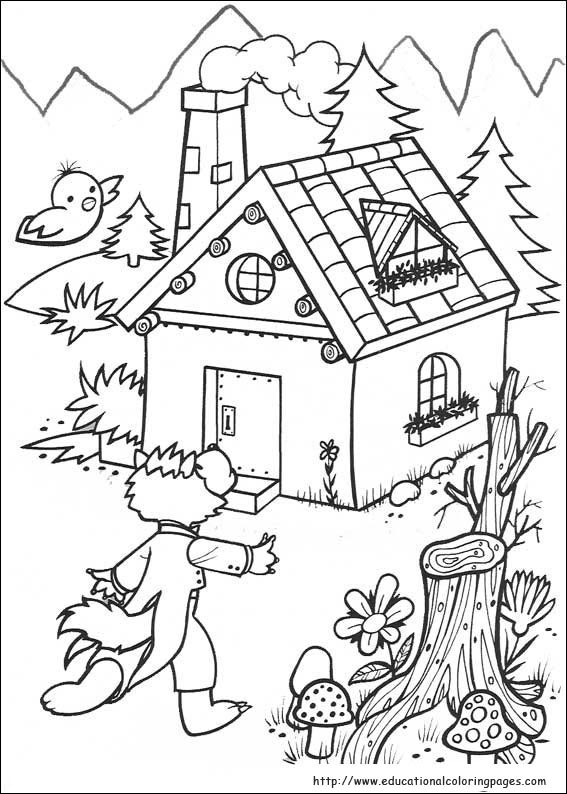 567x794 The Three Little Pigs Coloring